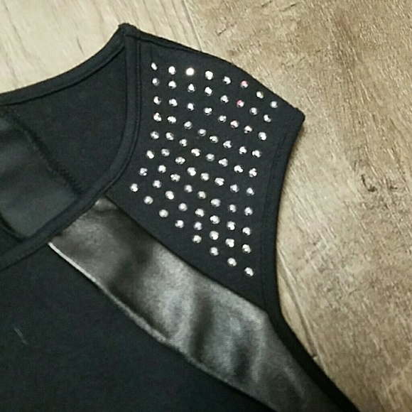 Express Black Dress with Rhinestones - Picture 3 of 5